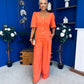 Daniella Detailed Top And Trouser Set Coral