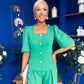 Daniella Detailed Top And Trouser Set Emerald