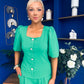 Daniella Detailed Top And Trouser Set Emerald