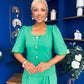 Daniella Detailed Top And Trouser Set Emerald