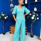 Daniella Detailed Top And Trouser Set Pastel