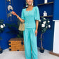 Daniella Detailed Top And Trouser Set Pastel