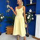 Autumn Detailed Strappy Midi Dress Yellow
