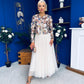 Maria Detailed Tulle Skirt Cream