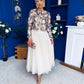 Maria Detailed Tulle Skirt Cream