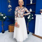 Maria Detailed Tulle Skirt Cream
