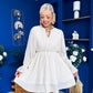 Frida Gathered Mini Dress Cream