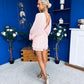 Beky Micro Pleat Playsuit Pwr Pink