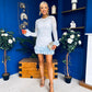 Casandra Lace Detailed Mini Dress Pwr Blue