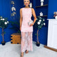 Pauline Detailed Midi Dress Blush
