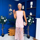 Pauline Detailed Midi Dress Blush