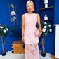 Pauline Detailed Midi Dress Blush