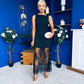 Pauline Detailed Midi Dress Black