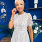 Niamh Crochet Occasion Midi Dress White