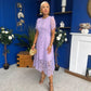 Niamh Crochet Occasion Midi Dress Lilac