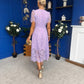 Niamh Crochet Occasion Midi Dress Lilac