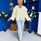 Leslie Polka Long Sleeve Blouse Yellow