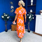 Deirdre Twist Detail Midi Dress Amber