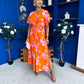 Deirdre Twist Detail Midi Dress Amber