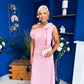 Katie Bow Detail Pearl Embellished Dress Pwr Pink