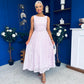 June Lace Detail Occasion Dress Lilac