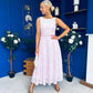 June Lace Detail Occasion Dress Lilac