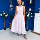 June Lace Detail Occasion Dress Lilac