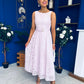 June Lace Detail Occasion Dress Lilac
