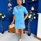 Maura Denim Mini Shift Dress Blue