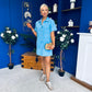 Maura Denim Mini Shift Dress Blue