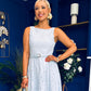 June Lace Detail Occasion Dress Pwr Blue