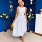June Lace Detail Occasion Dress Pwr Blue