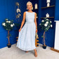 June Lace Detail Occasion Dress Pwr Blue