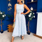 June Lace Detail Occasion Dress Pwr Blue
