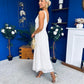 June Lace Detail Occasion Dress White