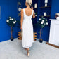 June Lace Detail Occasion Dress White