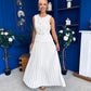 Bernice Detailed Waistcoat & Skirt Set White