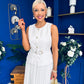 Bernice Detailed Waistcoat & Skirt Set White