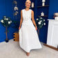 Bernice Detailed Waistcoat & Skirt Set White