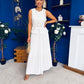 Bernice Detailed Waistcoat & Skirt Set White