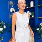 Bernice Detailed Waistcoat & Skirt Set White