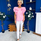 Anastasia Frill Sleeve Top Pink