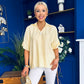 Suzanne Detailed Shirt Collar Top Yellow