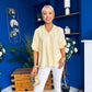 Suzanne Detailed Shirt Collar Top Yellow