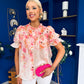 Milani Detailed Blouse Floral Peach