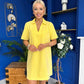 Lauren Denim Mini Shift Dress Yellow