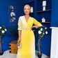 Danny Pleated Midi Dress Ombre Yellow