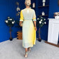 Danny Pleated Midi Dress Ombre Yellow