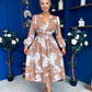 Orlaith Banded Midi Dress Floral Mocha