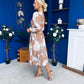 Orlaith Banded Midi Dress Floral Mocha